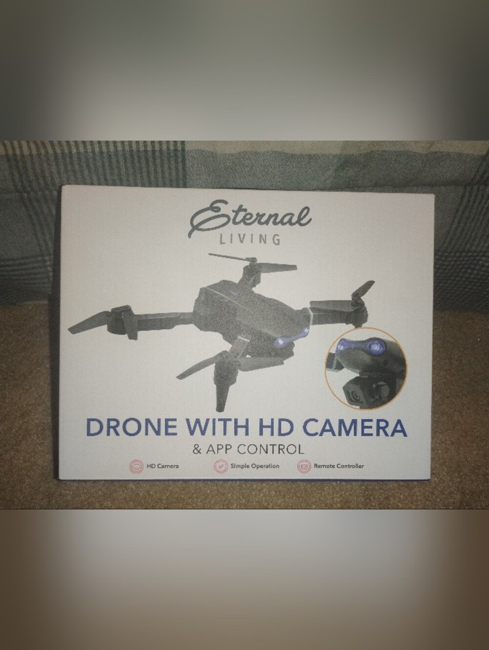 Eternal Living Foldable Drone with HD Camera - Black
